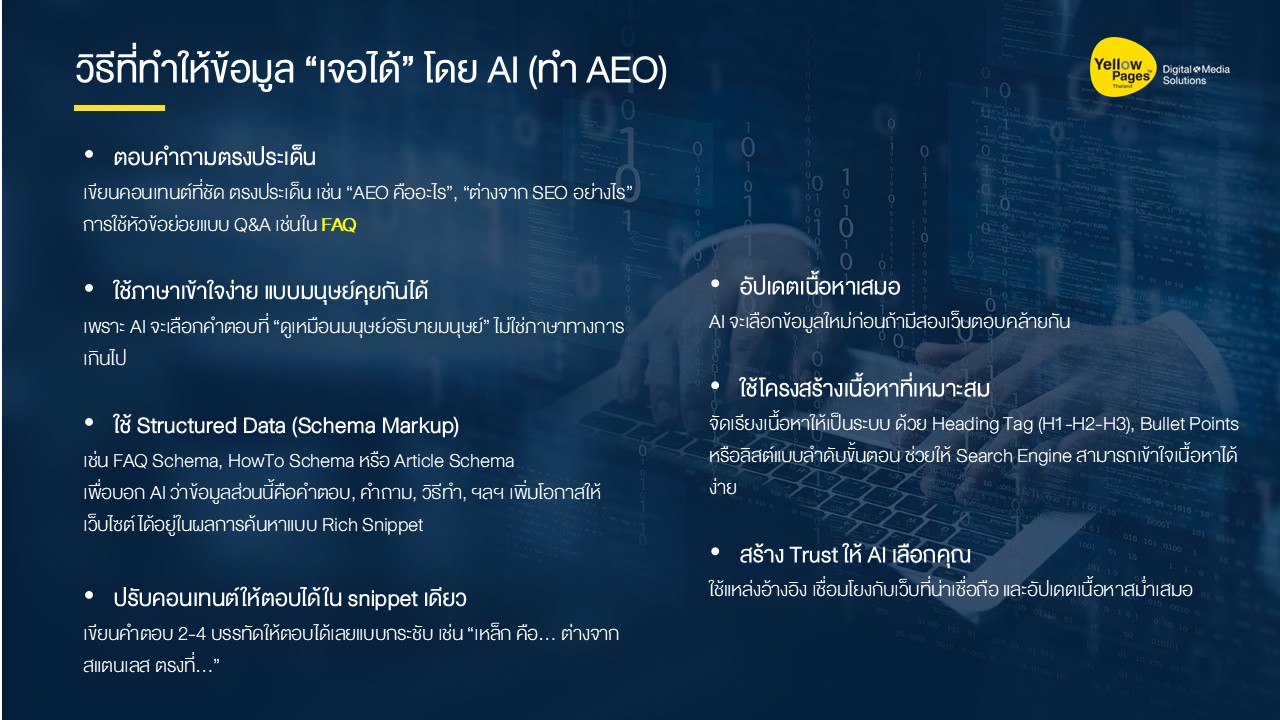 AEO คืออะไรในยุคAI Search